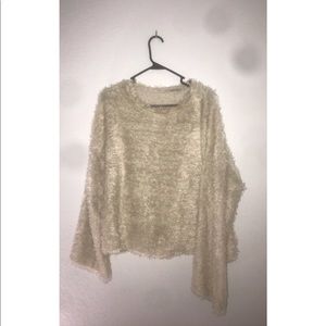 Zara feather / chenille sweater